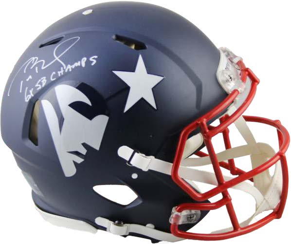 brady signed helmet