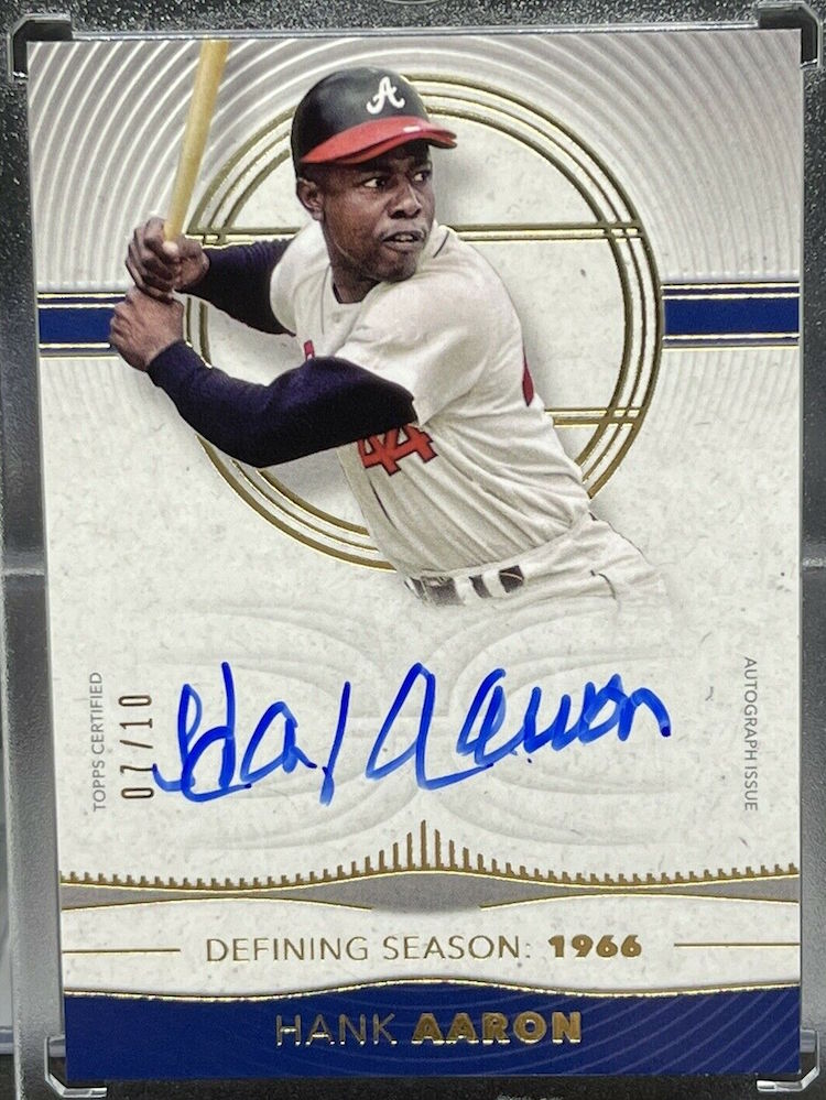 Ronald Acuna Jr 2021 Topps Project 70 Autograph Bat Down Card