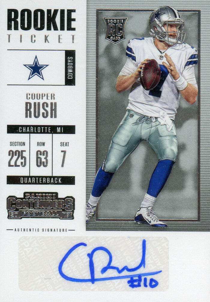 Cooper Rush 2017 Panini Contenders auto 