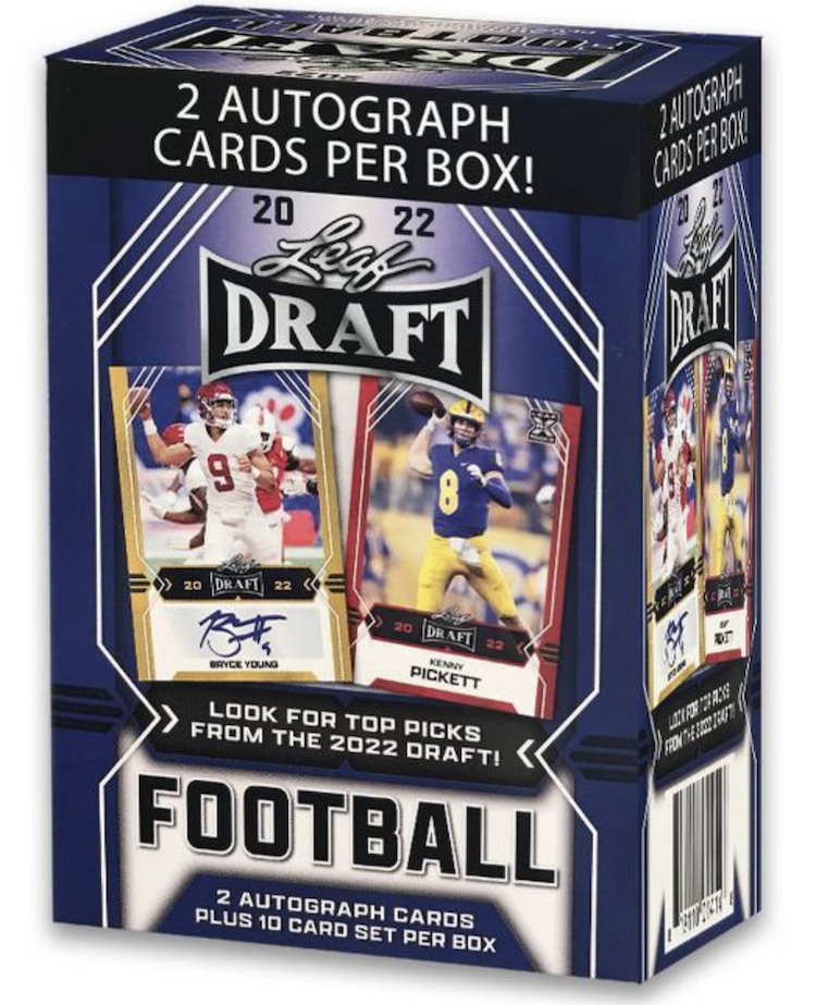 Buzz Break: 2022 Leaf Draft Football blaster box / Blowout Buzz