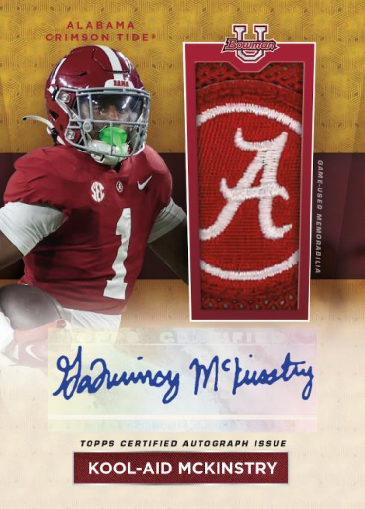 First Buzz 2023 Bowman University Alabama Football cards / Blowout Buzz