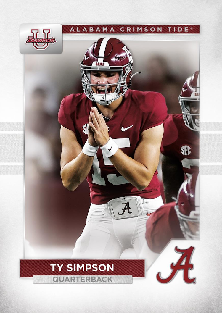 First Buzz 2023 Bowman University Alabama Football cards / Blowout Buzz