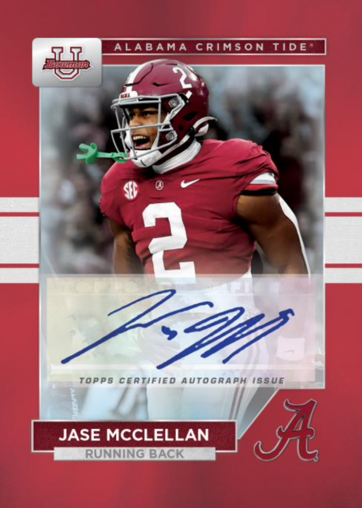 First Buzz 2023 Bowman University Alabama Football cards / Blowout Buzz
